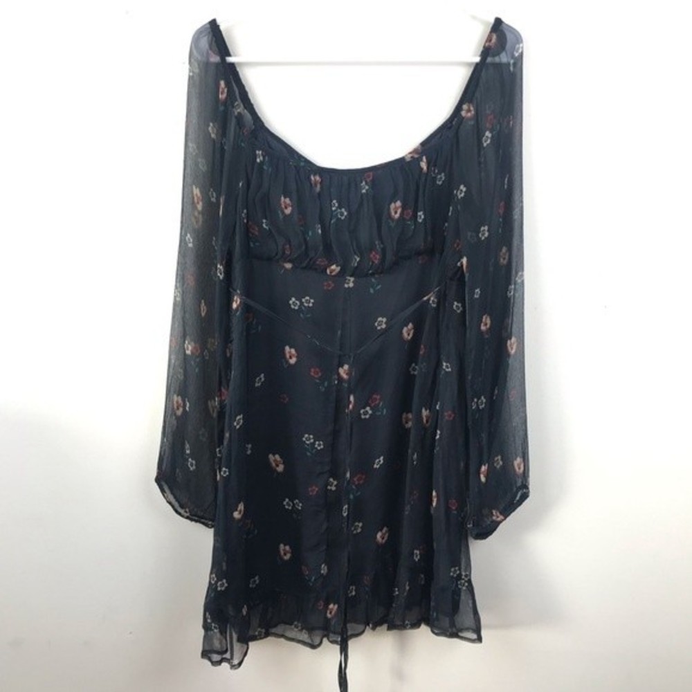 Rahi ditsy sweetheart Bohemian Boho Peasant Floral Print Festival mini dress M - Picture 6 of 9